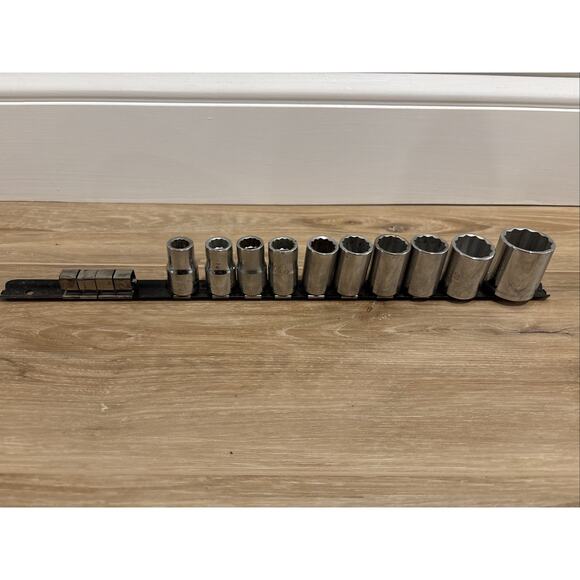 Craftsman Sockets Set Of 10 / Metric / 1/2” Drive With Organizer Made In USA - Picture 1 of 13